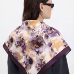 Gölge Çiçeği Desenli Bandana Fular