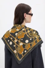 Altın Gül Zincir Desenli 2 70x70