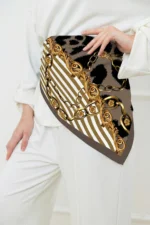 Hüküm Gold Desenli Bandana Fular - Görsel 2