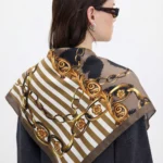 Hüküm Gold Desenli Bandana Fular