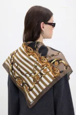 Hüküm Gold Desenli Bandana Fular