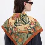 Amber Çiçek Desenli 2 70x70