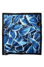 Derin Mavi Desenli Bandana Fular - Görsel 2