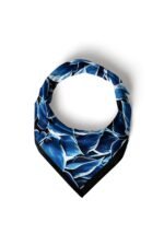 Derin Mavi Desenli Bandana Fular - Görsel 4