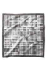 Gri Mimari Desenli Bandana Fular - Görsel 2