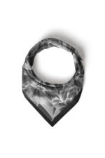 Gümüş Yaprak Desenli Bandana Fular - Görsel 3