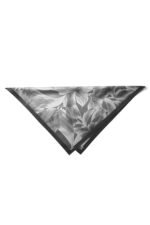 Gümüş Yaprak Desenli Bandana Fular - Görsel 4