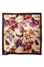 Kadife Bahar Desenli Bandana Fular - Görsel 3