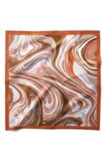 Karamel Dalgası Desenli Bandana Fular - Görsel 2