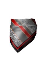 Kızıl Hat Desenli Bandana Fular - Görsel 2