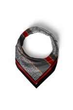 Kızıl Hat Desenli Bandana Fular - Görsel 3