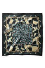 Leopar Çemberi Desenli Bandana Fular - Görsel 4