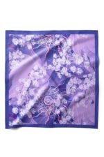 Mor Tül Desenli Bandana Fular - Görsel 3