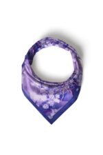 Mor Tül Desenli Bandana Fular - Görsel 5