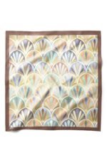 Pastel Yelpaze Desenli Bandana Fular - Görsel 4