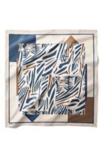 Sessiz Geometri Desenli Bandana Fular