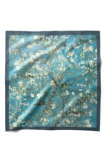 Turkuaz Dallar Desenli Bandana Fular - Görsel 4