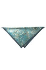 Turkuaz Dallar Desenli Bandana Fular - Görsel 7