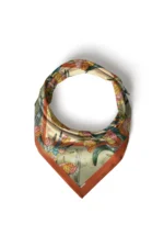 Amber Çiçek Desenli Bandana Fular - Görsel 5