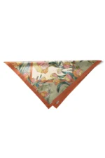 Amber Çiçek Desenli Bandana Fular - Görsel 6