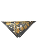 Altın Gül Zincir Desenli Bandana Fular - Görsel 6