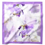 Lila Süsen Desenli Bandana Fular