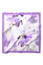 Lila Süsen Desenli Bandana Fular