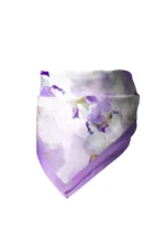 Lila Süsen Desenli Bandana Fular - Görsel 4