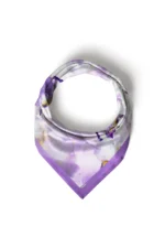 Lila Süsen Desenli Bandana Fular - Görsel 5