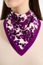 Gece Sümbülü Desenli Bandana Fular - Görsel 2