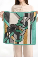 Sonsuz Bağ Desenli Bandana Fular - Görsel 3