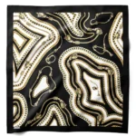 Altın Bağ Desenli Bandana Fular