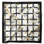 Papatya Zinciri Desenli Bandana Fular