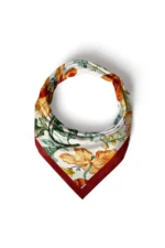 Sonbahar Bahçesi Desenli Bandana Fular - Görsel 5
