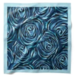 Mavi Sükût Desenli Bandana Fular