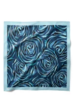 Mavi Sükût Desenli Bandana Fular