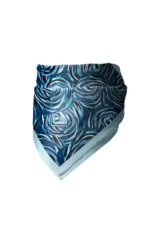 Mavi Sükût Desenli Bandana Fular - Görsel 4