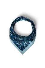 Mavi Sükût Desenli Bandana Fular - Görsel 5