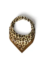 Kahve Leopar Desenli Bandana Fular - Görsel 5
